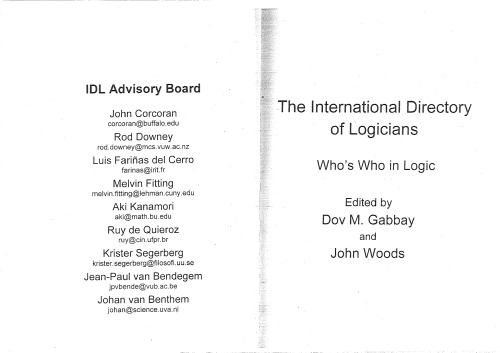 The International Directory of Logicians