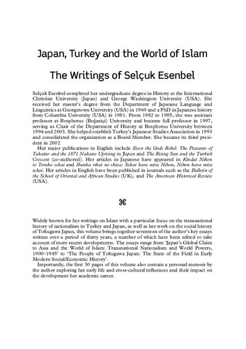 Japan, Turkey and the World of Islam