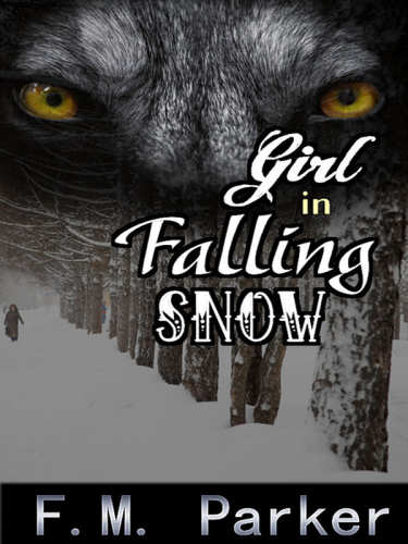 Girl in falling snow
