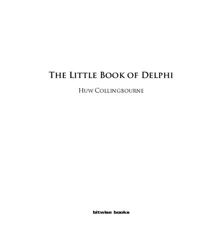 The Little Book Of Delphi Programming