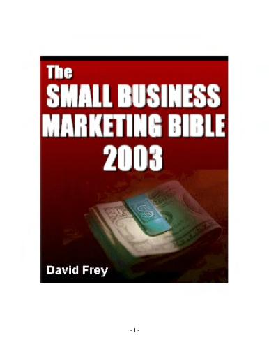 The ultimate marketing resource for small business : the small business marketing bible