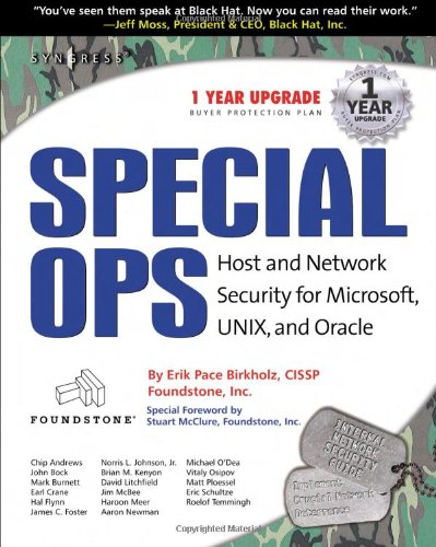 Special OPS : host and network security for Microsoft, UNIX, and Oracle