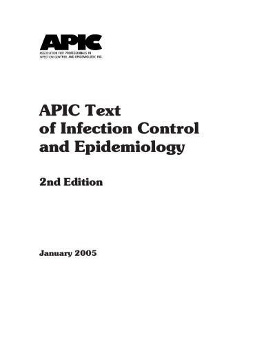 Apic Text Of Infection Control And Epidemiology