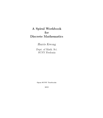 A spiral workbook for discrete mathematics