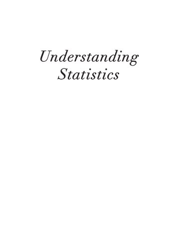 Understanding Statistics