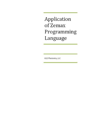 Application of Zemax Programming Language