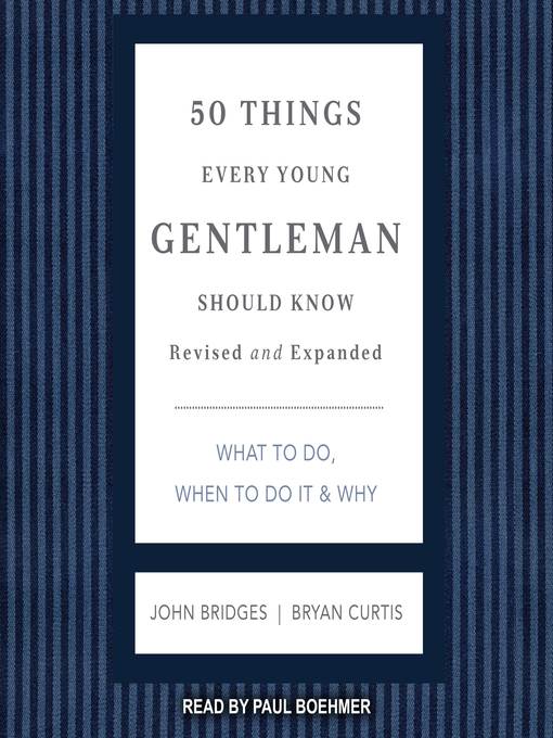 50 Things Every Young Gentleman Should Know