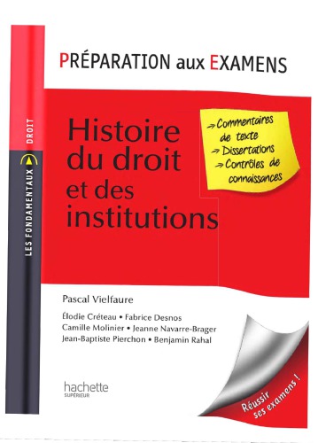 Pr�paration Aux Examens - Histoire Du Droit Et Des Institutions