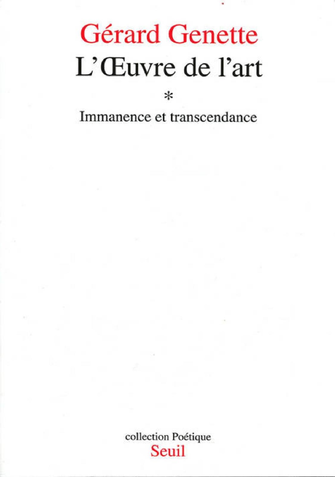 L'oeuvre de l'art. Tome 2, La relation esthétique