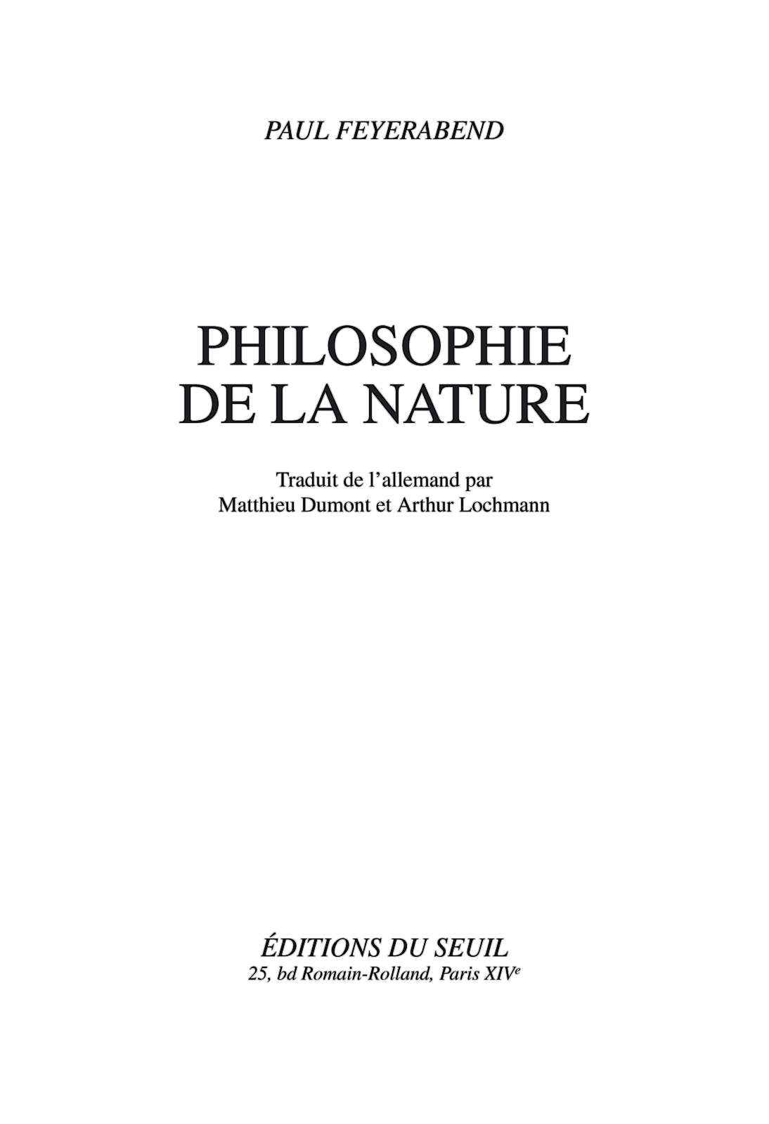 Philosophie de la nature