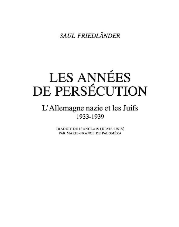 L'Allemagne nazie et les Juifs