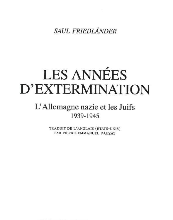 L'Allemagne nazie et les Juifs