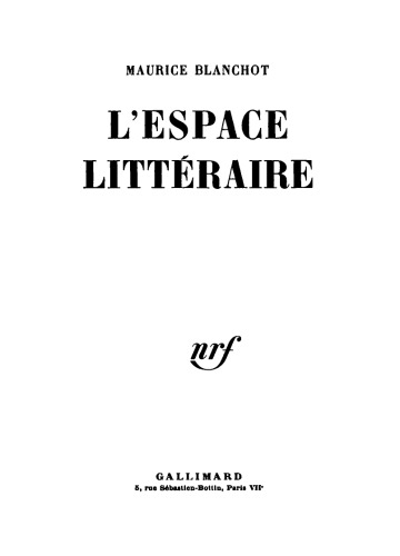 L'Espace littéraire