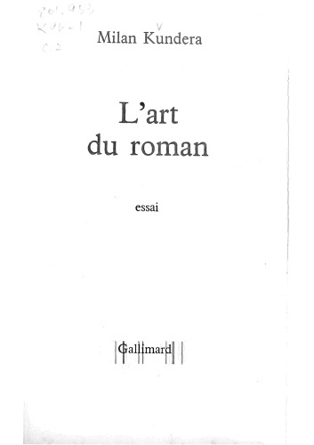 L'art du roman