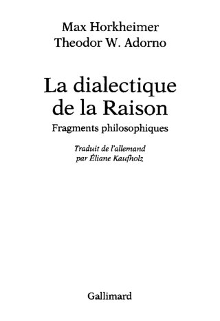 La dialectique de la raison