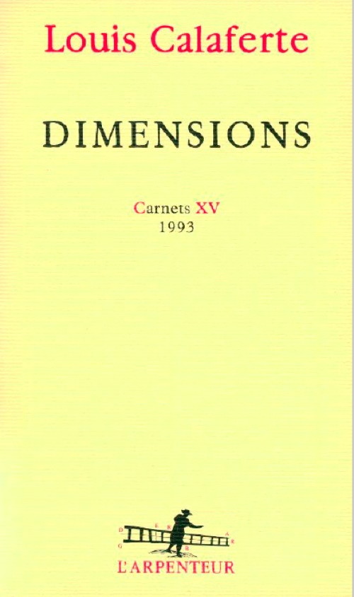 Dimensions : carnets XV, 1993