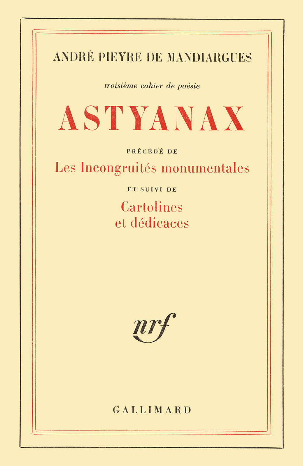 Astyanax - Cartolines et dédicaces - Les incongruités monumentales