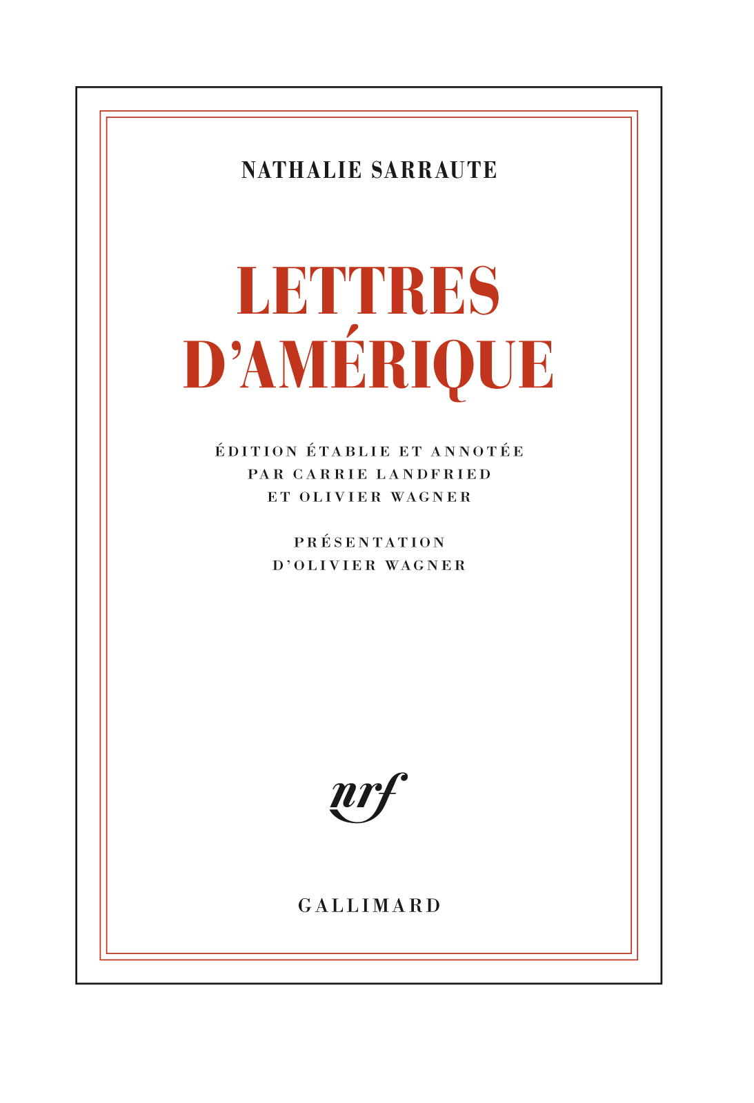 Lettres d'Amérique (Blanche)