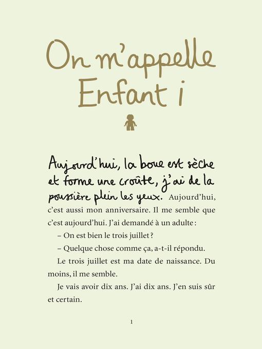 On m'appelle Enfant i