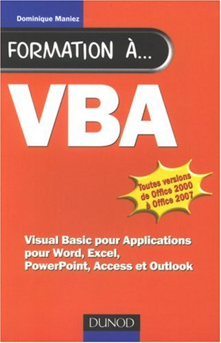 FORMATION À VBA 2ED.