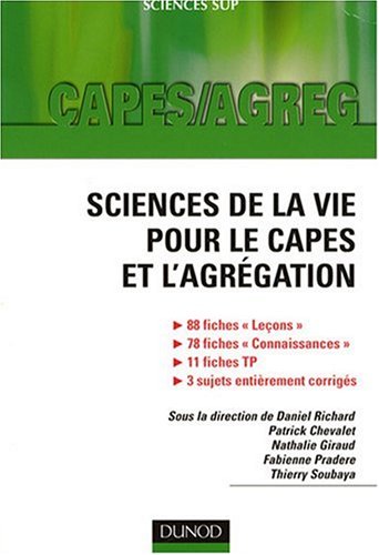 Sciences de la vie pour le Capes et l'Agrégation