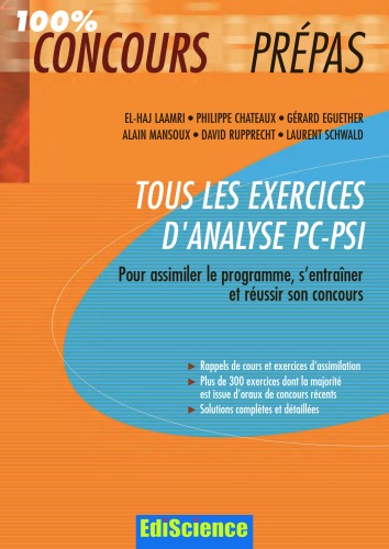 Tous les exercices d'Analyse PC-PS