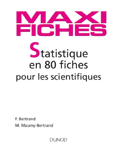 Maxi fiches de Statistique pour les scientifiques