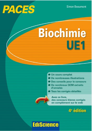 Biochimie-UE1 PACES : Manuel, cours + QCM corrigés