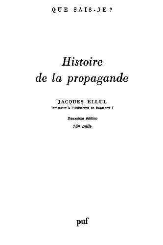 Histoire de la propagande