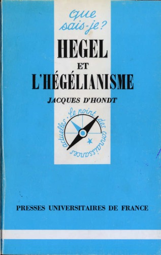 Hegel et l'hégélianisme