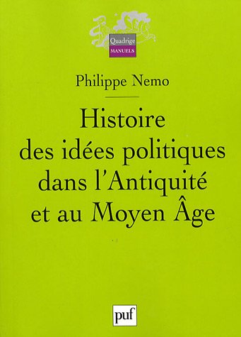 Histoire Des Idées Politiques Dans L'antiquité Et Au Moyen Âge