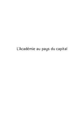 L'Académie au pays du capital