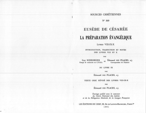 La préparation évangelique