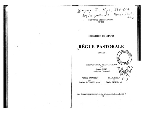 Règle Pastorale