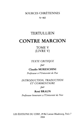 Contre Marcion, Livre V