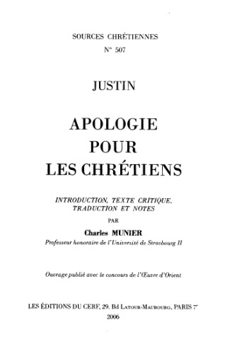 Apologie pour les chrétiens