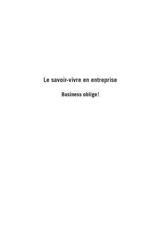 Le savoir-vivre en entreprise 