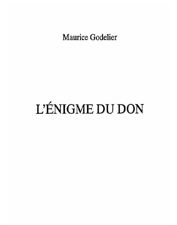 L'Enigme Du Don