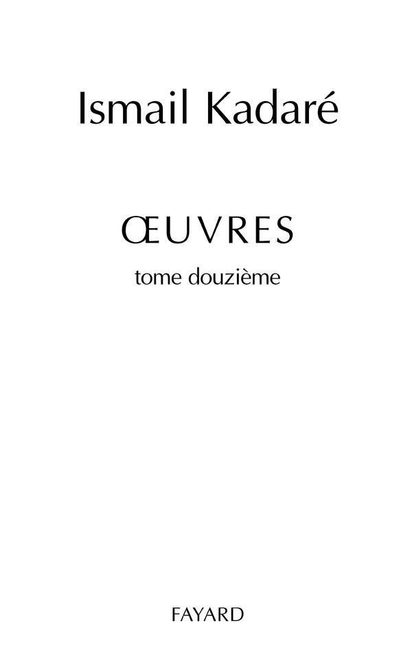 Œuvres Completes, Tome 12