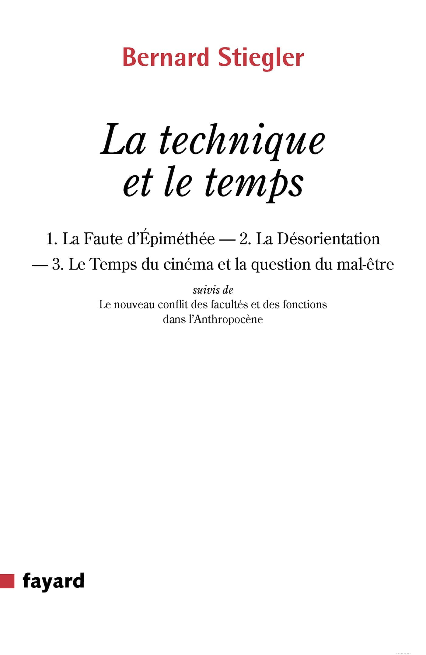 La technique et le temps