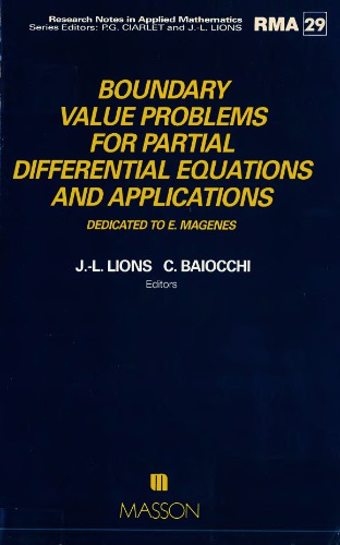 Boundary value problems for partial differential equations and applications