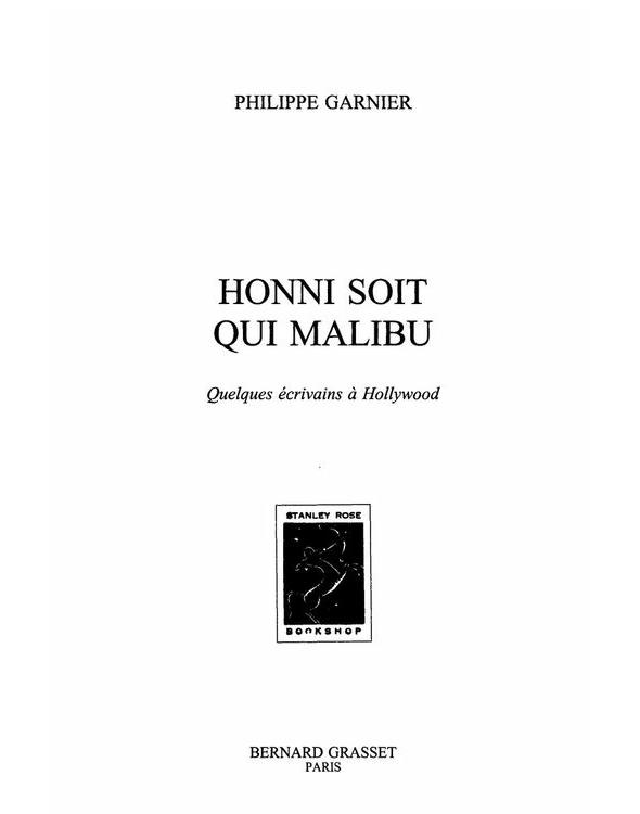 Honni Soit Qui Malibu