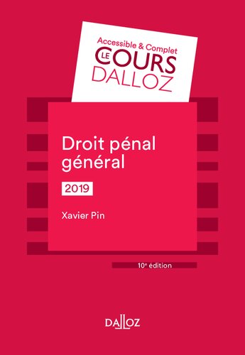 Droit pénal général 2019