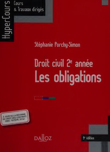 Droit des obligations : 2021