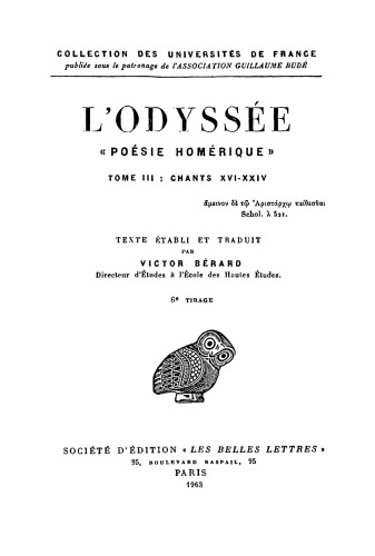 Homere, L'Odyssee