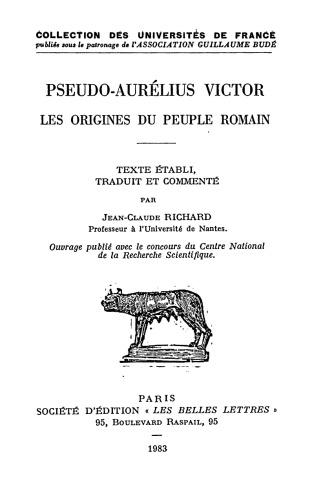 Les Origines Du Peuple Romain