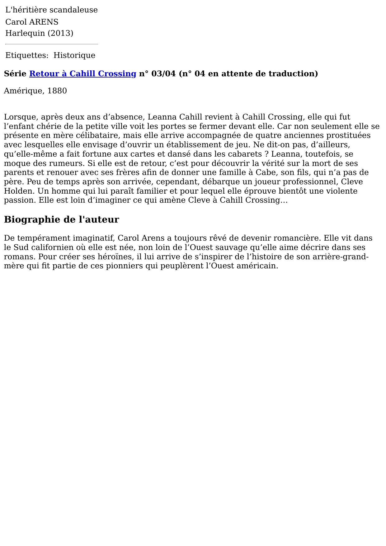L'héritière scandaleuse