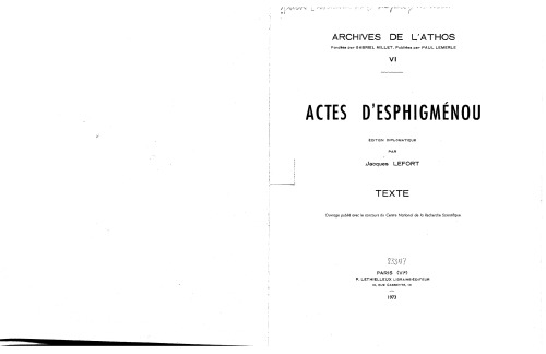 Actes d'Esphigménou