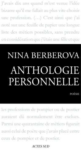 Anthologie personnelle, 1921-1983 : [poésie]