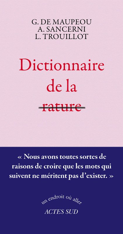 Dictionnaire de la rature